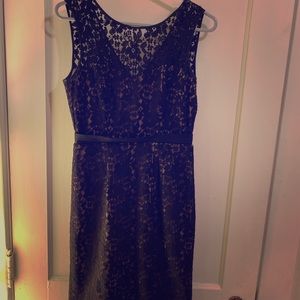BCBG Black & Cream Lace Dress